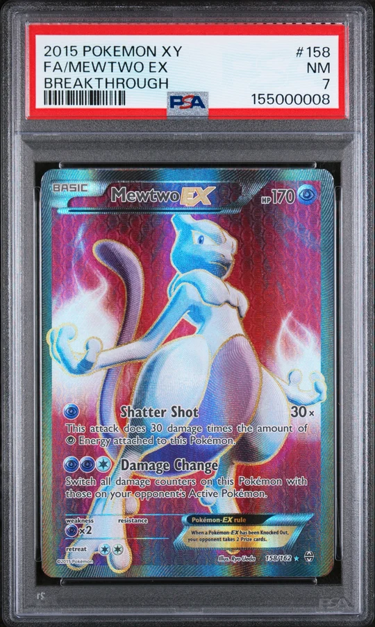 Mewtwo ex PSA 7, Mewtwo FA 158/162, Mewtwo Full Art PSA 7, Mewtwo ex 158/162 Mewtwo ex PSA 7, Mewtwo FA 158/162, Mewtwo Full Art PSA 7, Mewtwo ex 158/162
